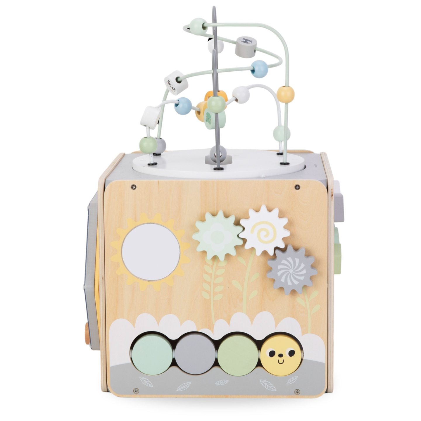 Velika lesena kocka z zanko - Montessori