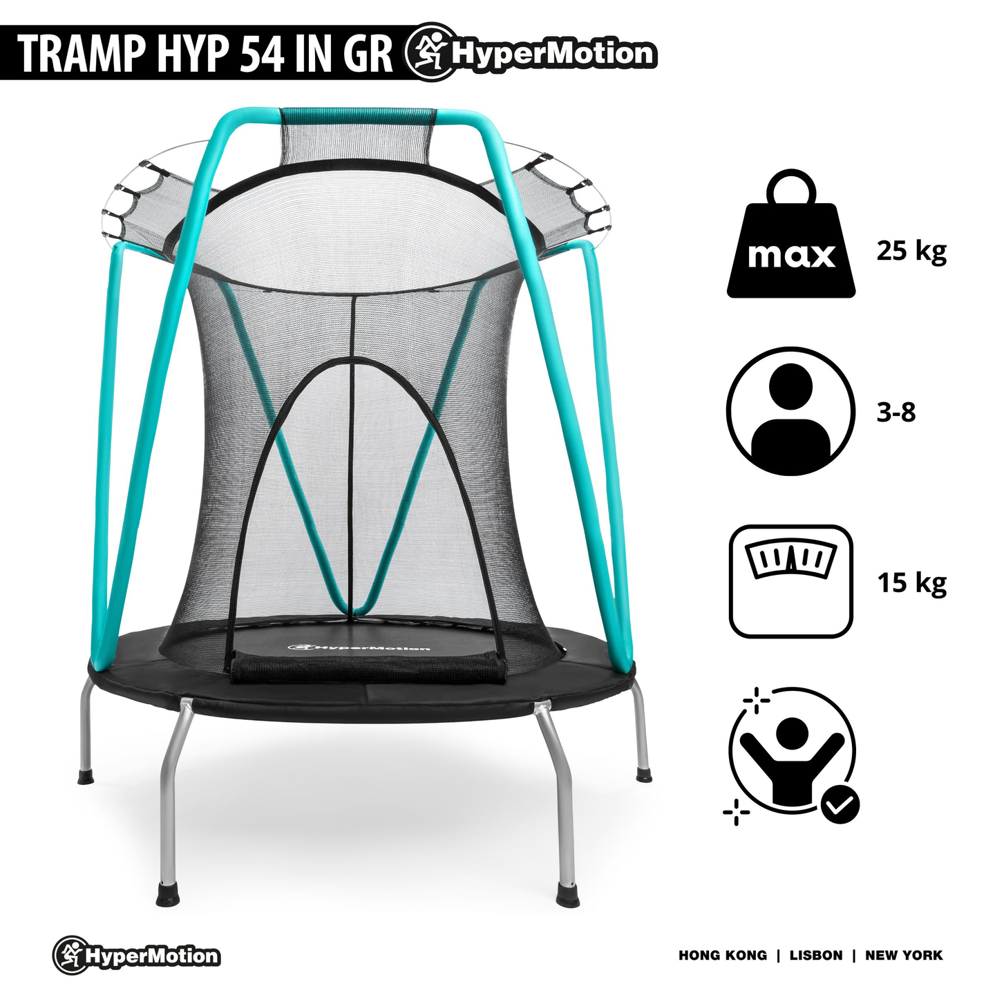 Mint trampolin 137 cm z zaščitno mrežo - za otroke 3-8 let - za dom in vrt