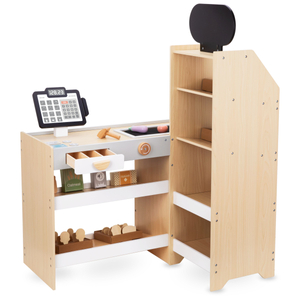 Lesena zelenjavna tržnica - velika XXL stojnica, trgovina z igralno blagajno