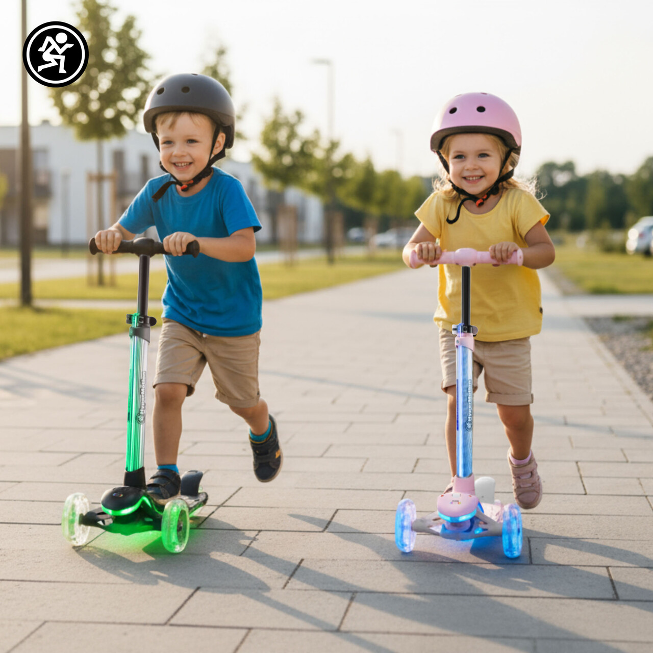 HyperMotion BECKY balansirni skiro - RGB LED osvetlitev, roza