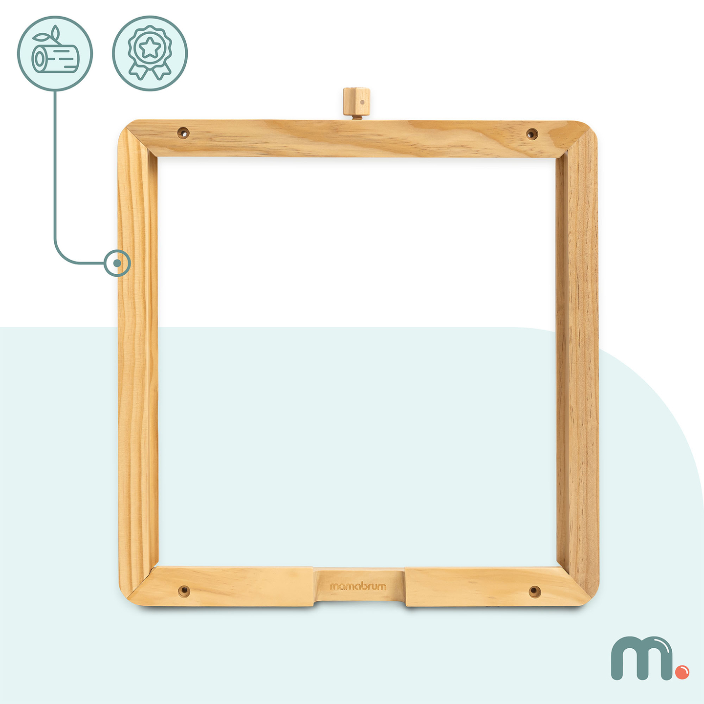 Lesen stenski okvir - za pritrditev izobraževalnih tabel Mamabrum