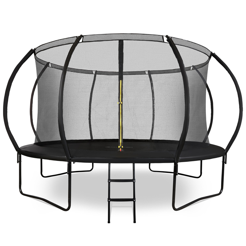 Vrtni trampolin XXXL za otroke HyperMotion - 430 cm 14FT - z lestvijo in notranjo mrežo - za dom in vrt - največ 150 kg
