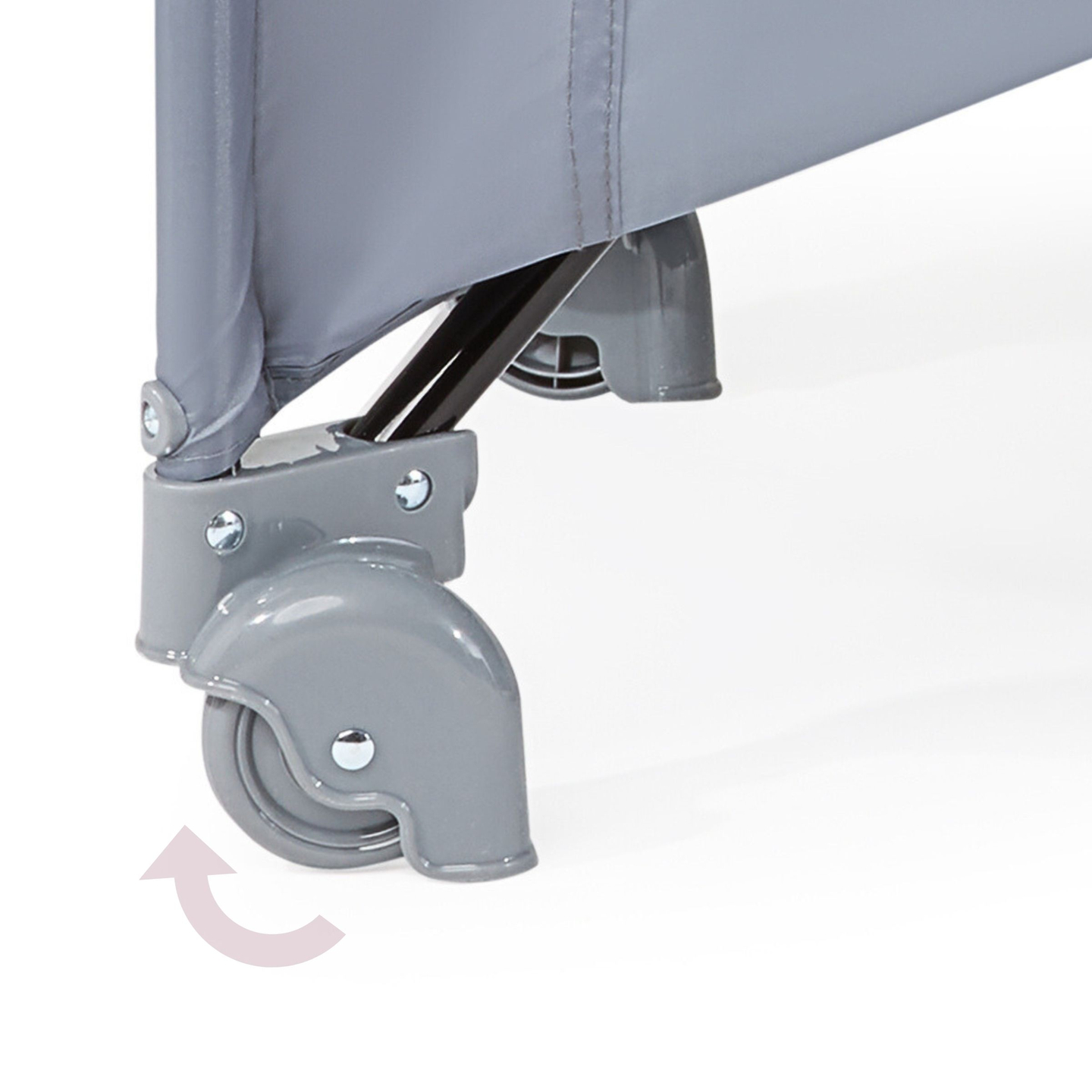 Potovalna posteljica/stajica 2 nivoja s previjalno mizo, streho in vzmetnico Happy Traveler BASIC PLUS - siva