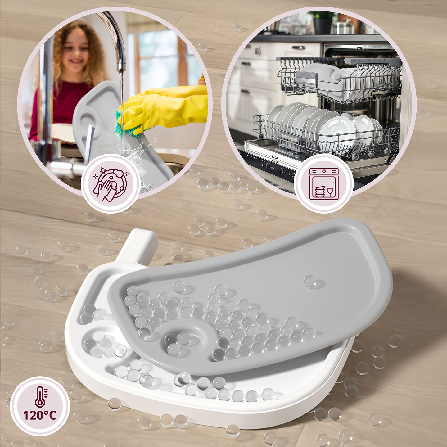 Moby-System Magnolia 2-v-1 nastavljiv otroški stolček - siv