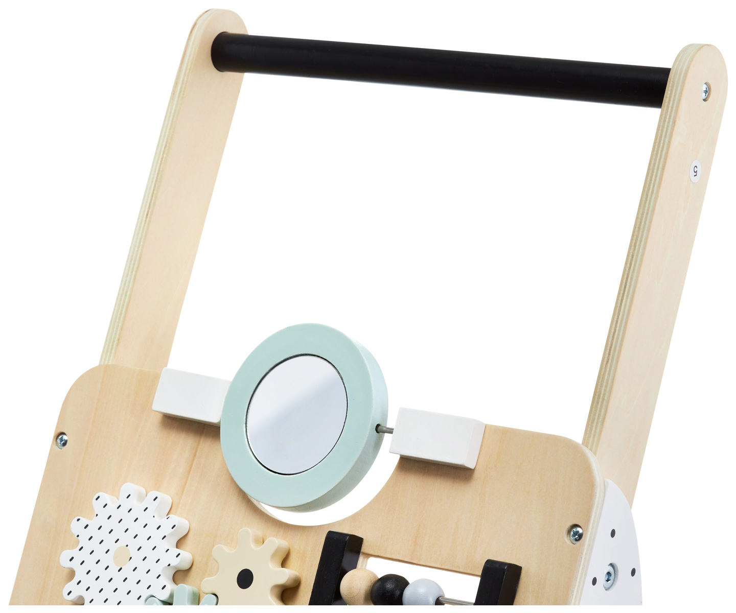 Lesena, izobraževalna otroška hojica / voziček - manipulativna tabla