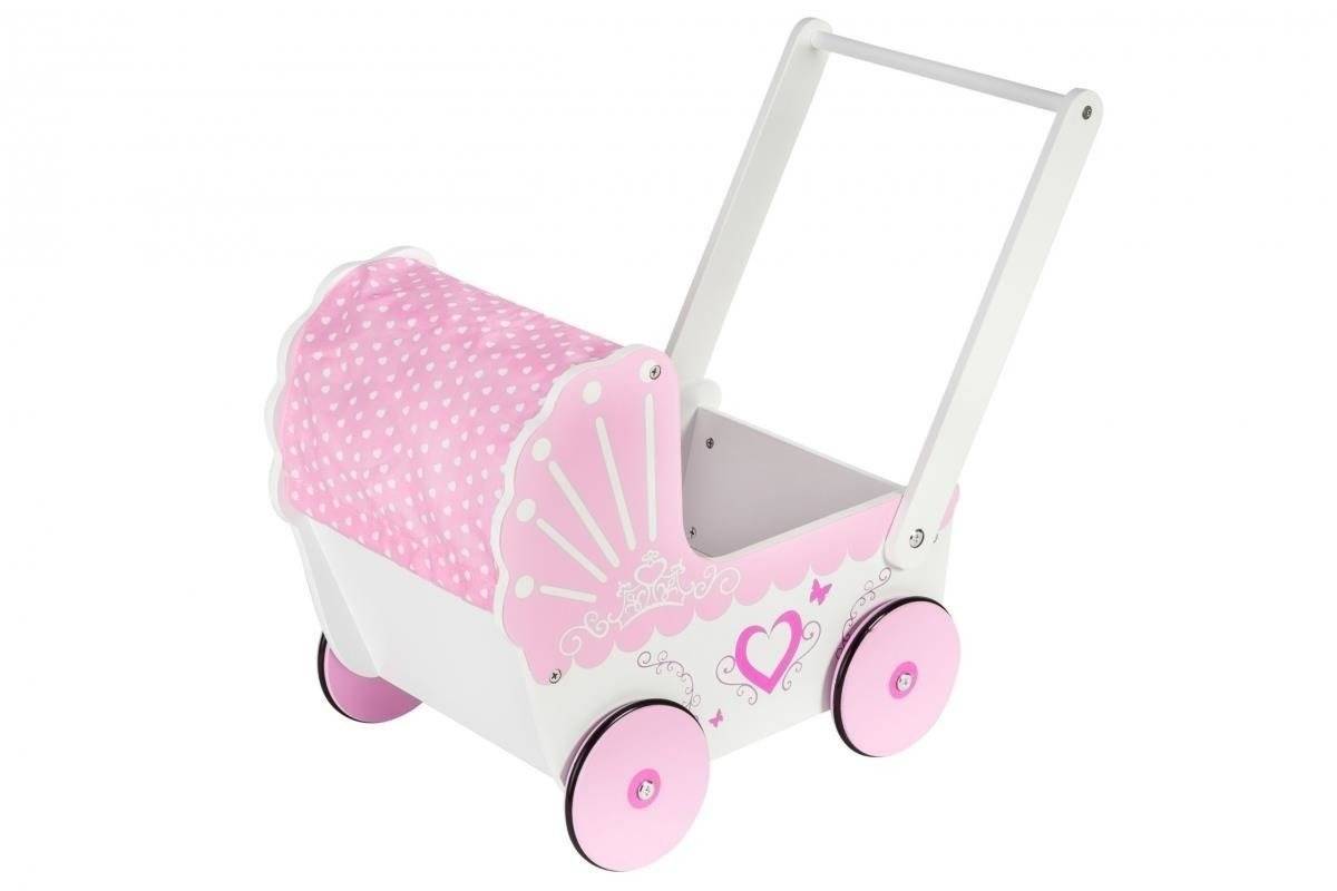 Leseni voziček za lutke