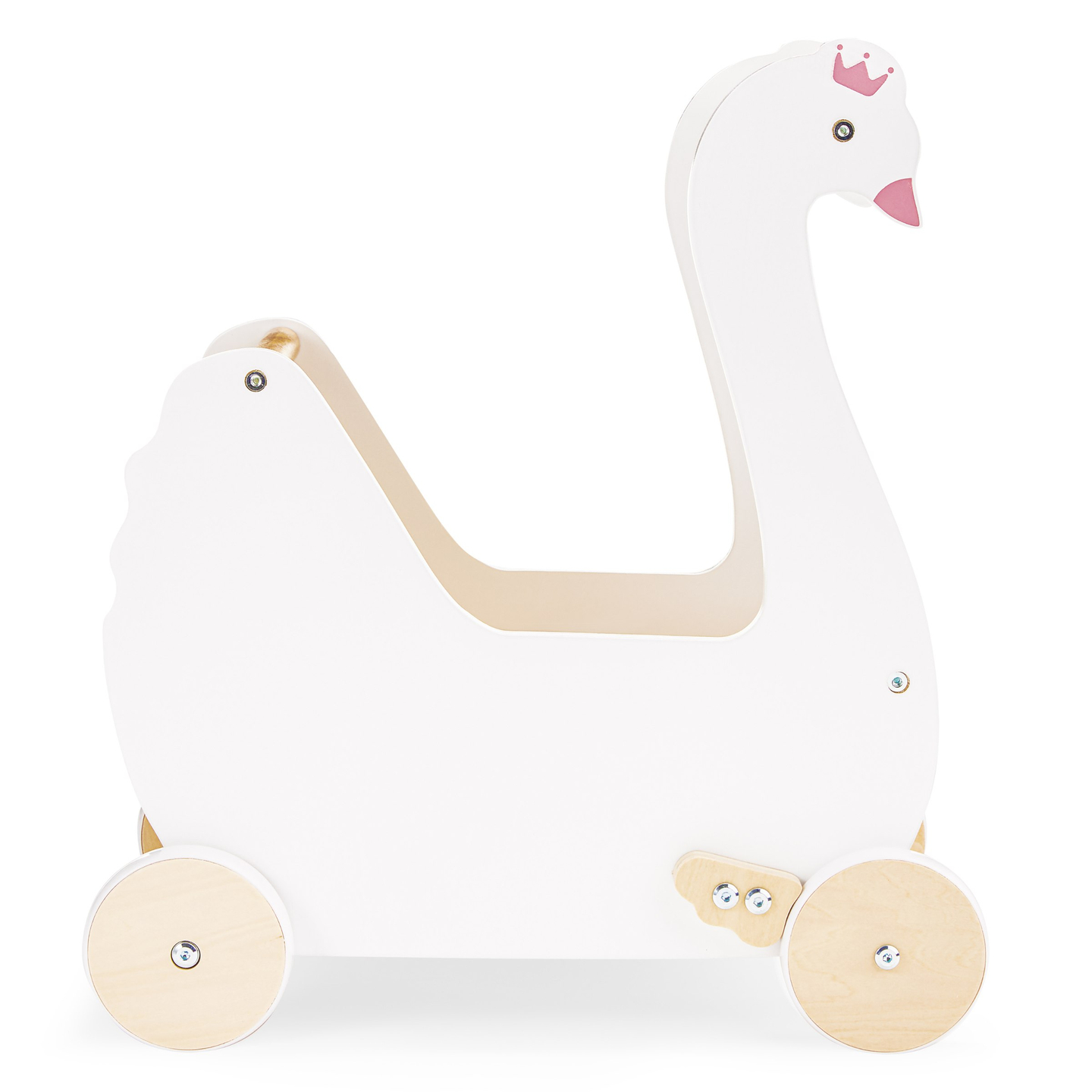 Leseni voziček za lutke - Swan