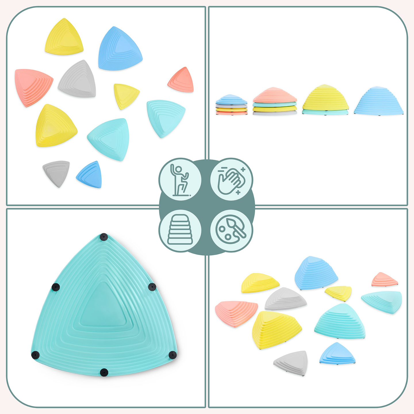 Barvni balansirni kamni - 11 kosov