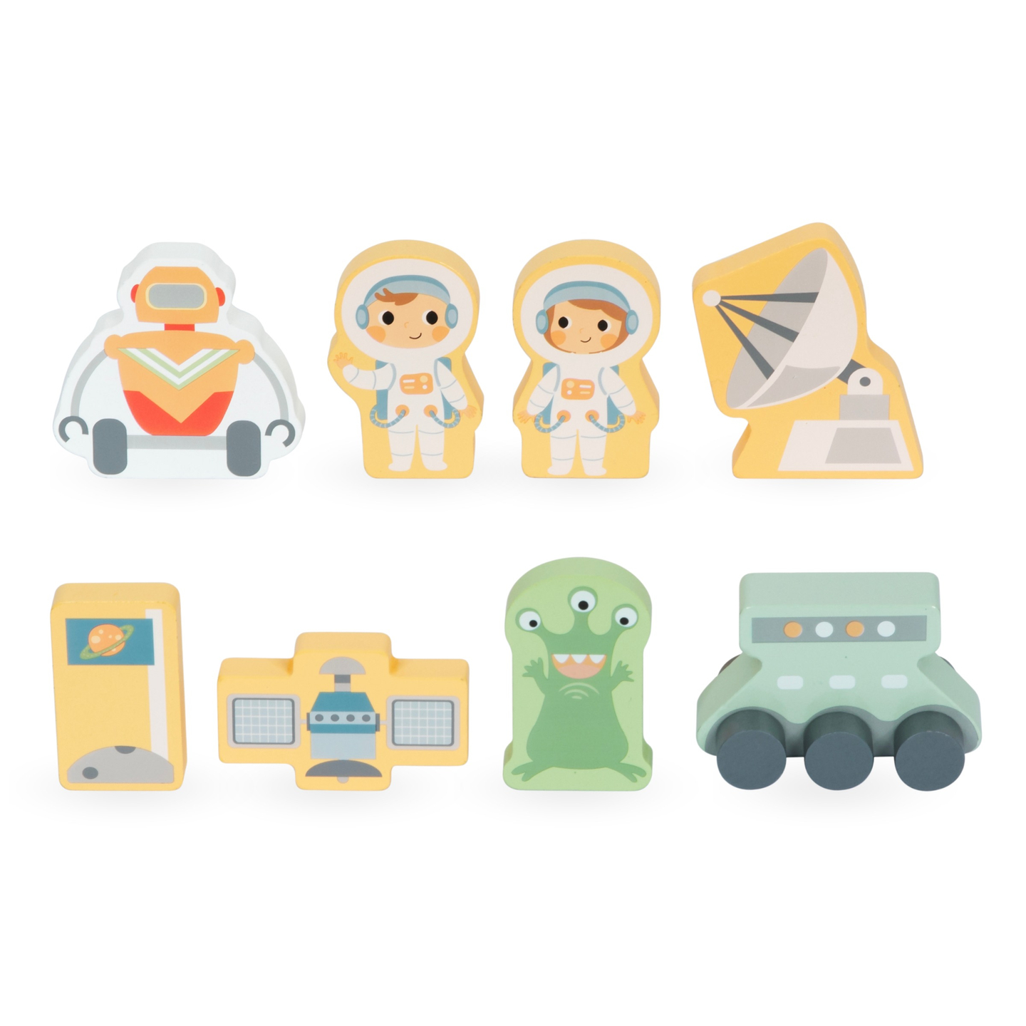 Velika lesena vesoljska raketa z dvigalom in dodatki - XXL