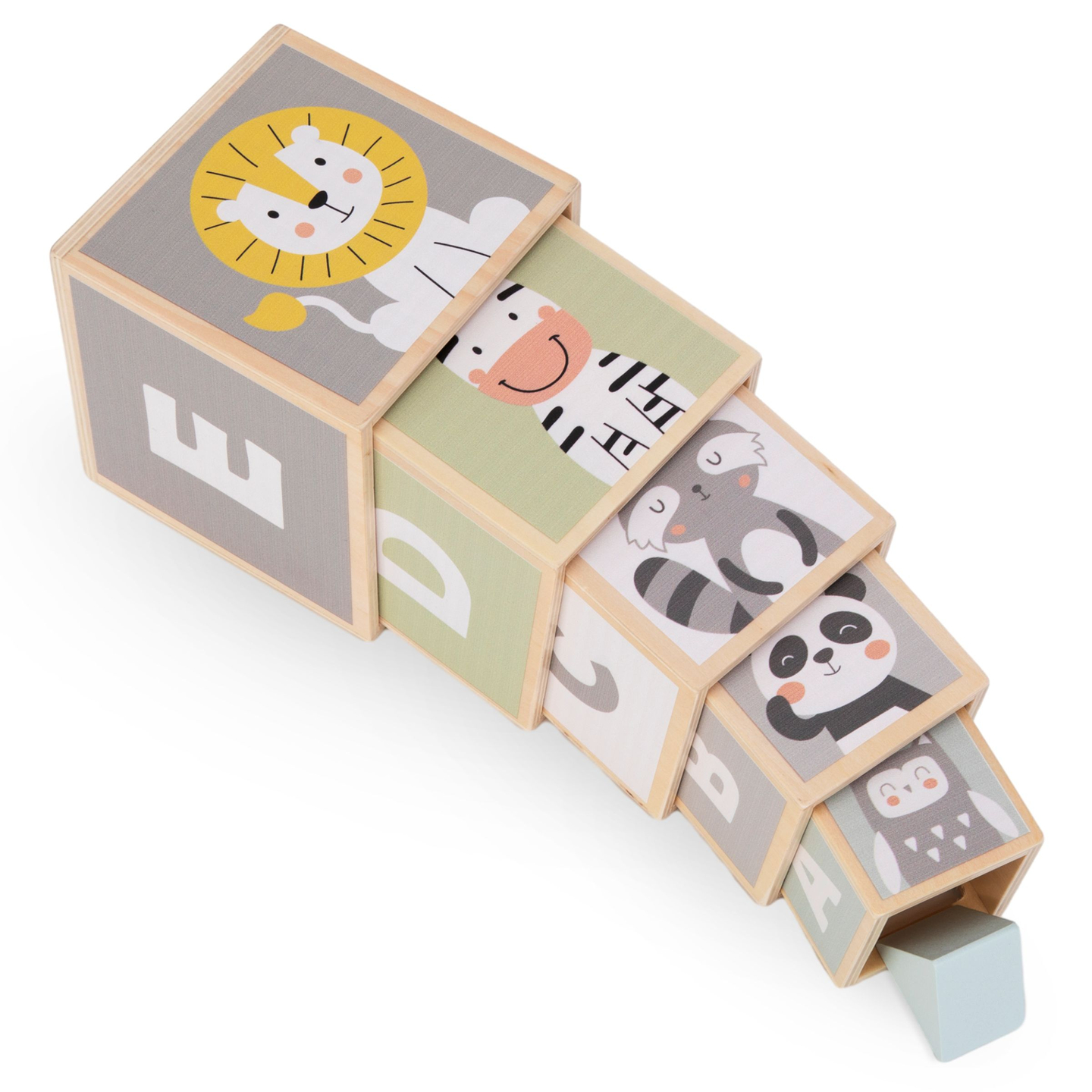 Leseni stolp - sorter oblik številke abeceda živali