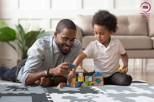 Podloga iz pene XL 150 x 150 x 1 cm z robovi - EVA pena - siva