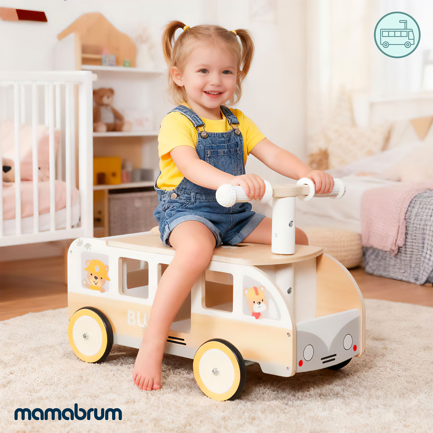 Lesen avtobus za otroke - Avtobus s predali za shranjevanje in prostorom za plišaste živali