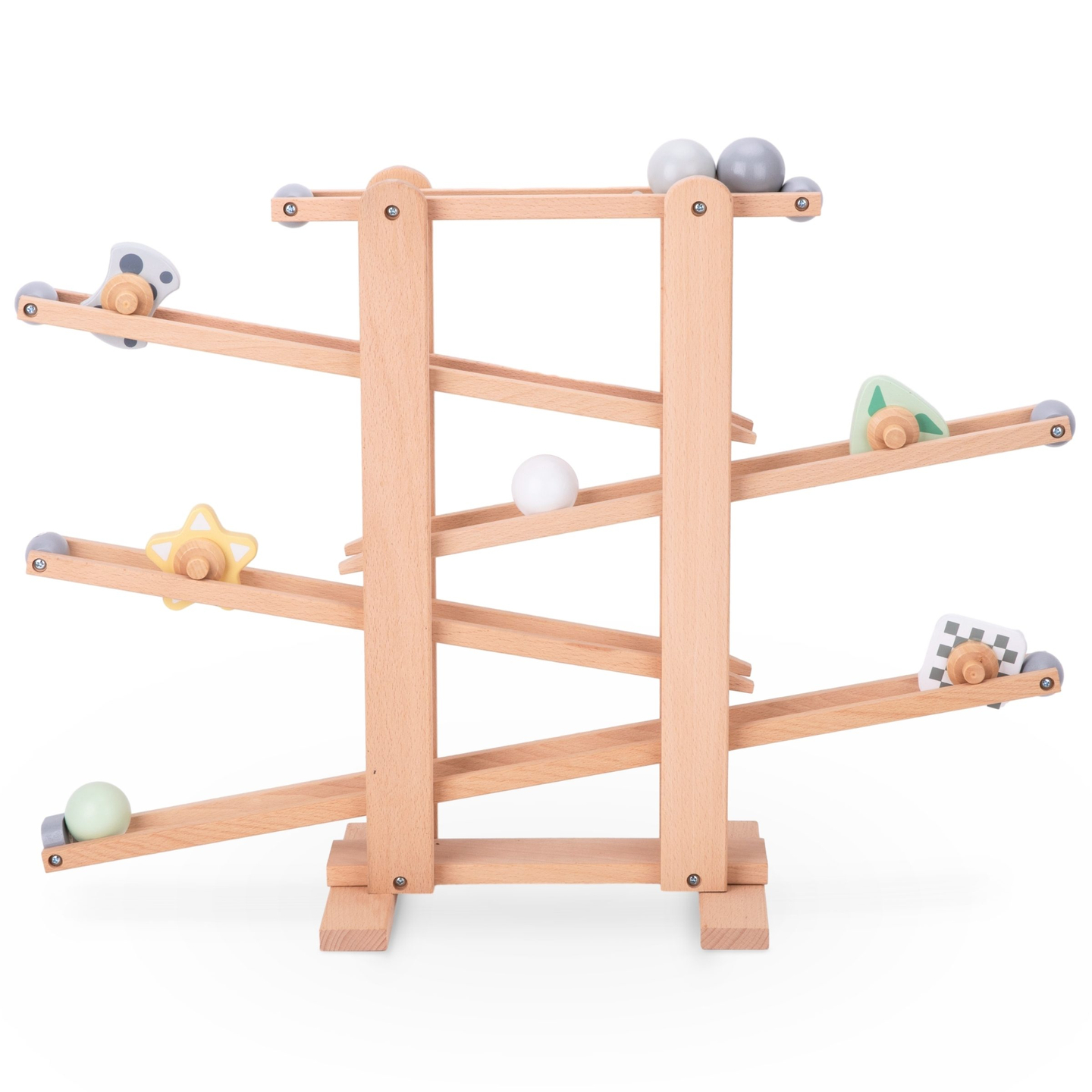 Velika lesena cesta v slepi ulici - tobogan z vrtečimi se elementi