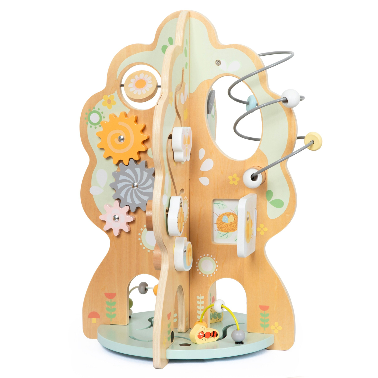 Lesena izobraževalna igrača 10 v 1 - večnamensko drevo