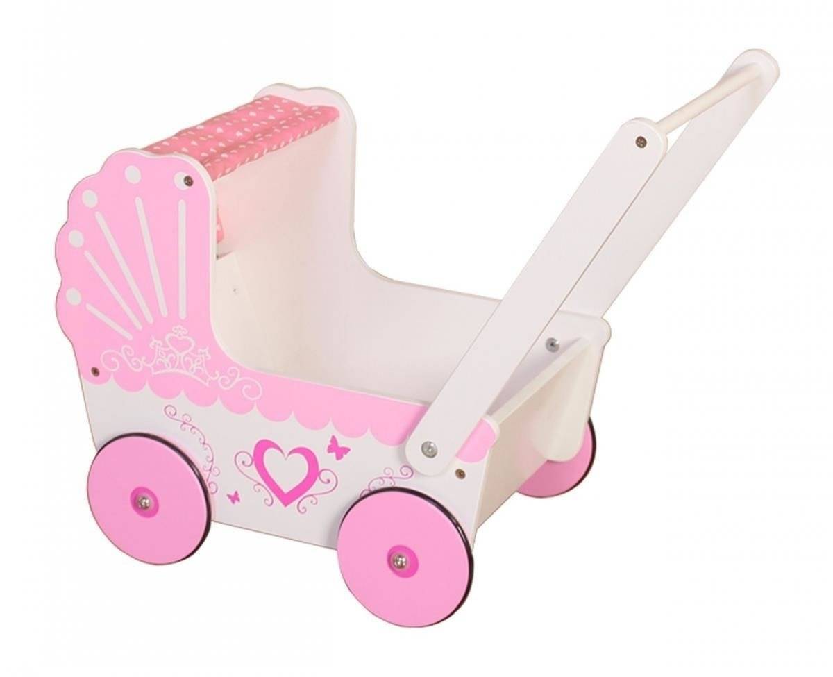 Leseni voziček za lutke