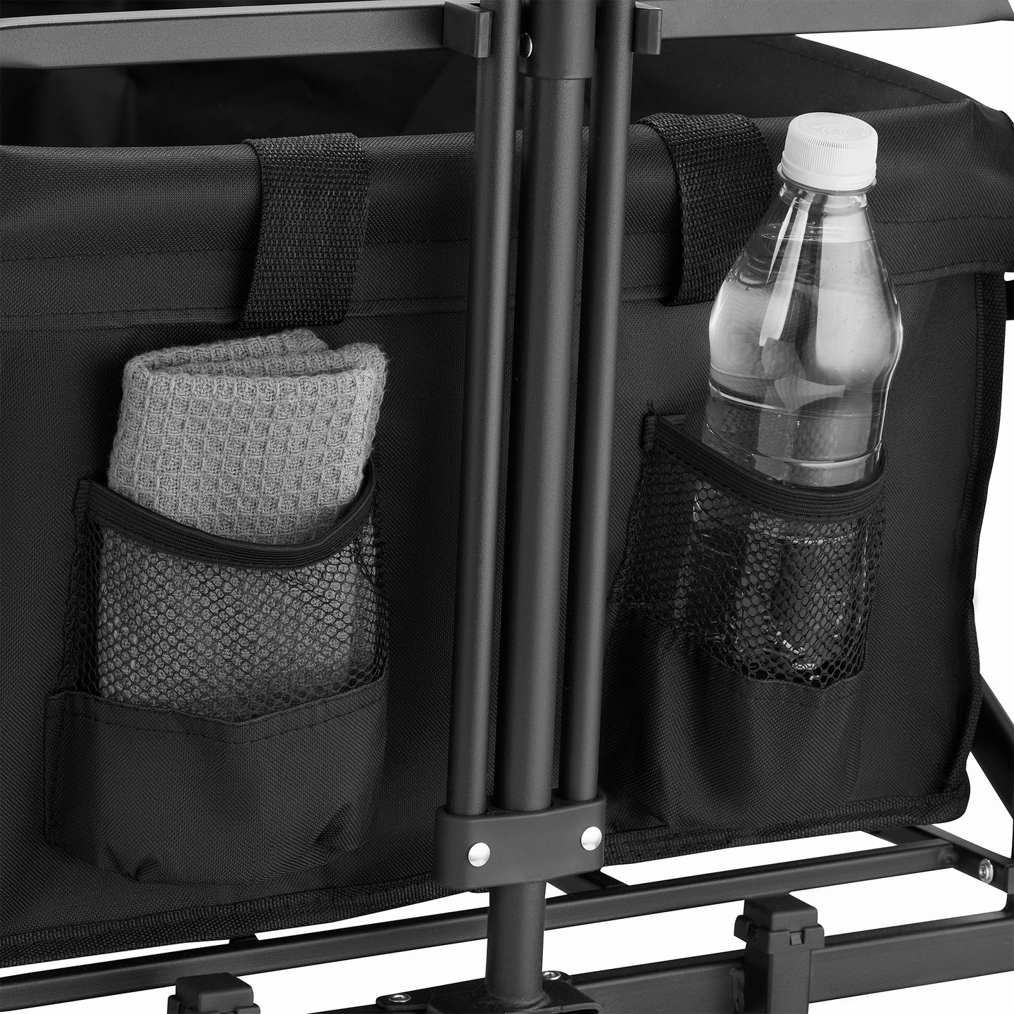 HyperMotion zložljiv invalidski voziček za plažo - črn, 120 kg