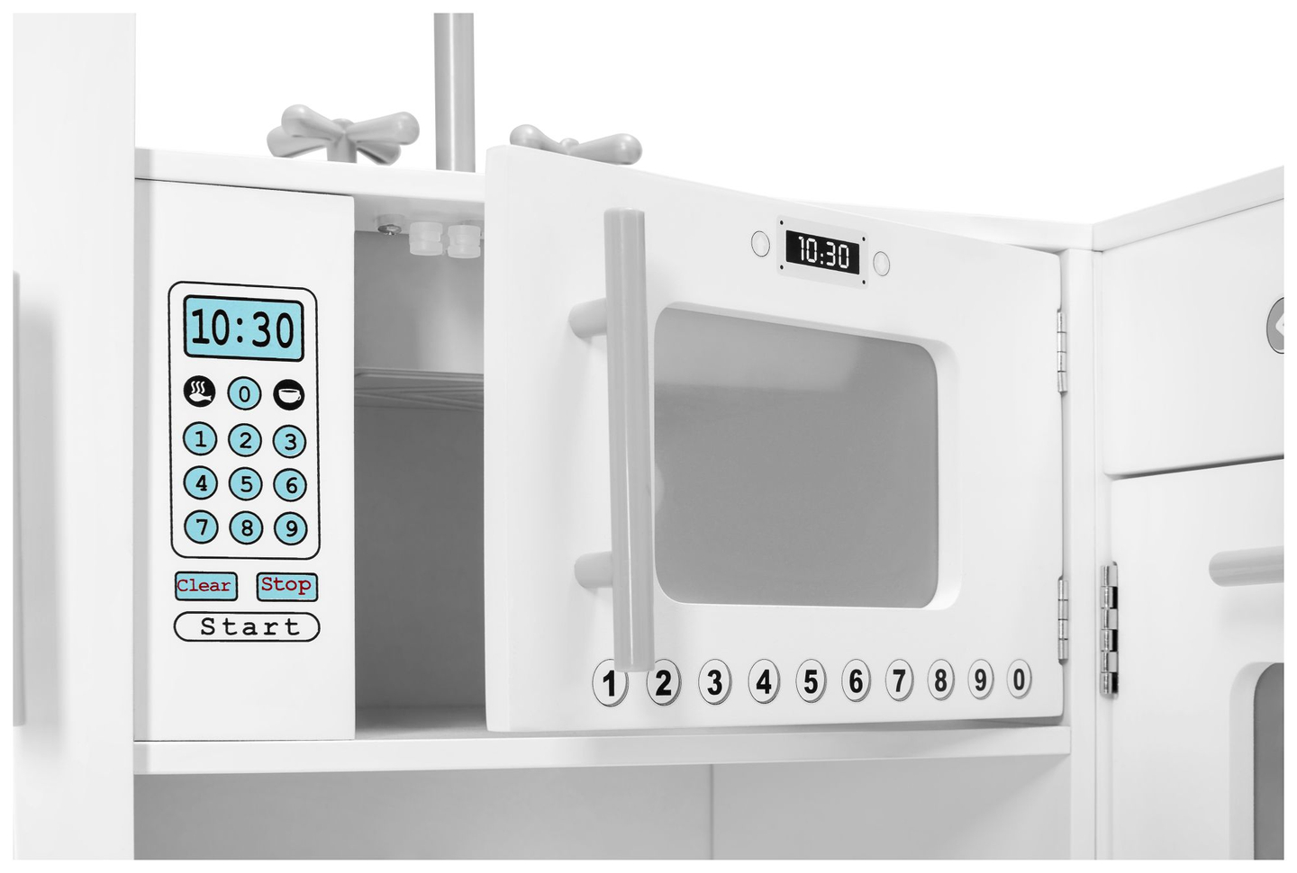 Kotna lesena kuhinja XXXL s hladilnikom, pečico, pralnim strojem, predpasnikom in dodatki