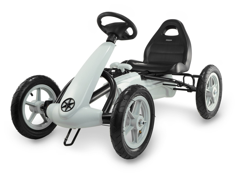 EVOQUE gokart na pedala za otroke, stare od 5 do 8 let - siv