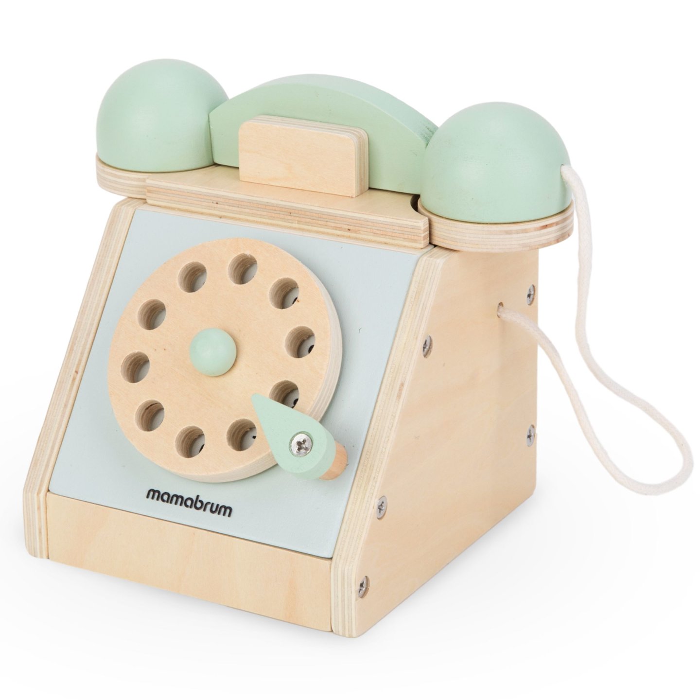 Retro leseni telefon - mint